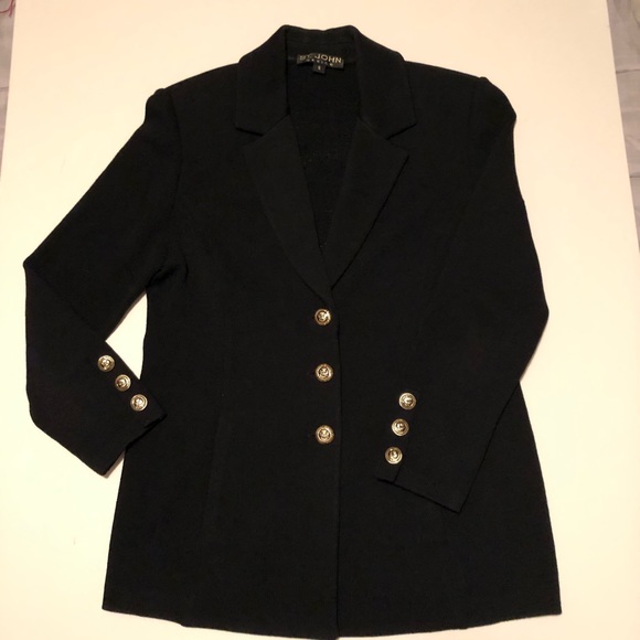St. John’s classic three button black blazer. - Picture 4 of 4